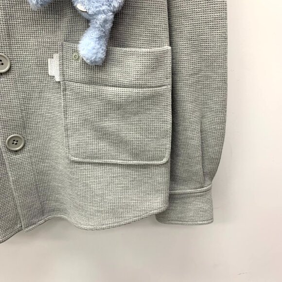 J18848 13DE MARZO Grey doll decoration lapel single-breasted long-sleeved - Picture 4 of 8